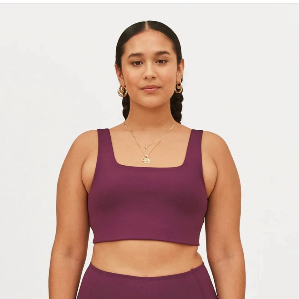 Plum Tommy Cropped Bra Size M